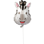 Шар Фольгированный Голова Зебры (Белый)