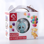 3850486 Набор детской посуды Доляна «Крош», 3 предмета: кружка 230 мл, миска 400 мл, тарелка 18 см