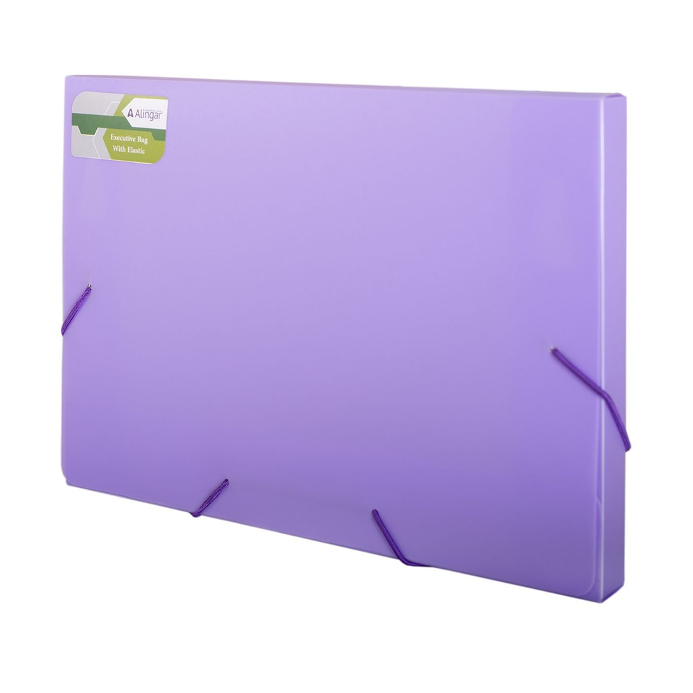 Папка на резинке Alingar A4, 330*240*33 мм, 600 мкм, ассорти, глянец "Ice"