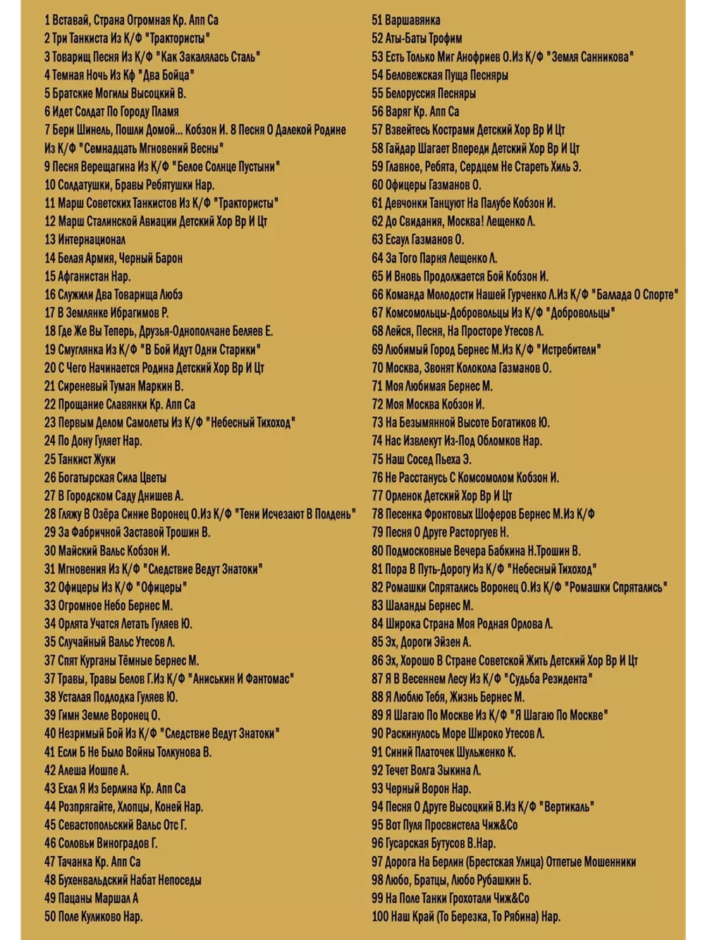 Военные песни (Караоке DVD)