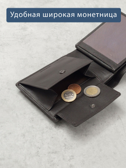 B250009R Castanho - Портмоне c RFID защитой MP