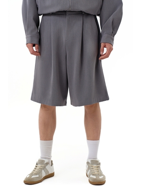 Серые классические шорты-бермуды Votus с защипами