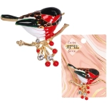 Брошь «GOLD Podarok», Снегирь, цвет как на фото, 3.5*4см (символ Надежды)