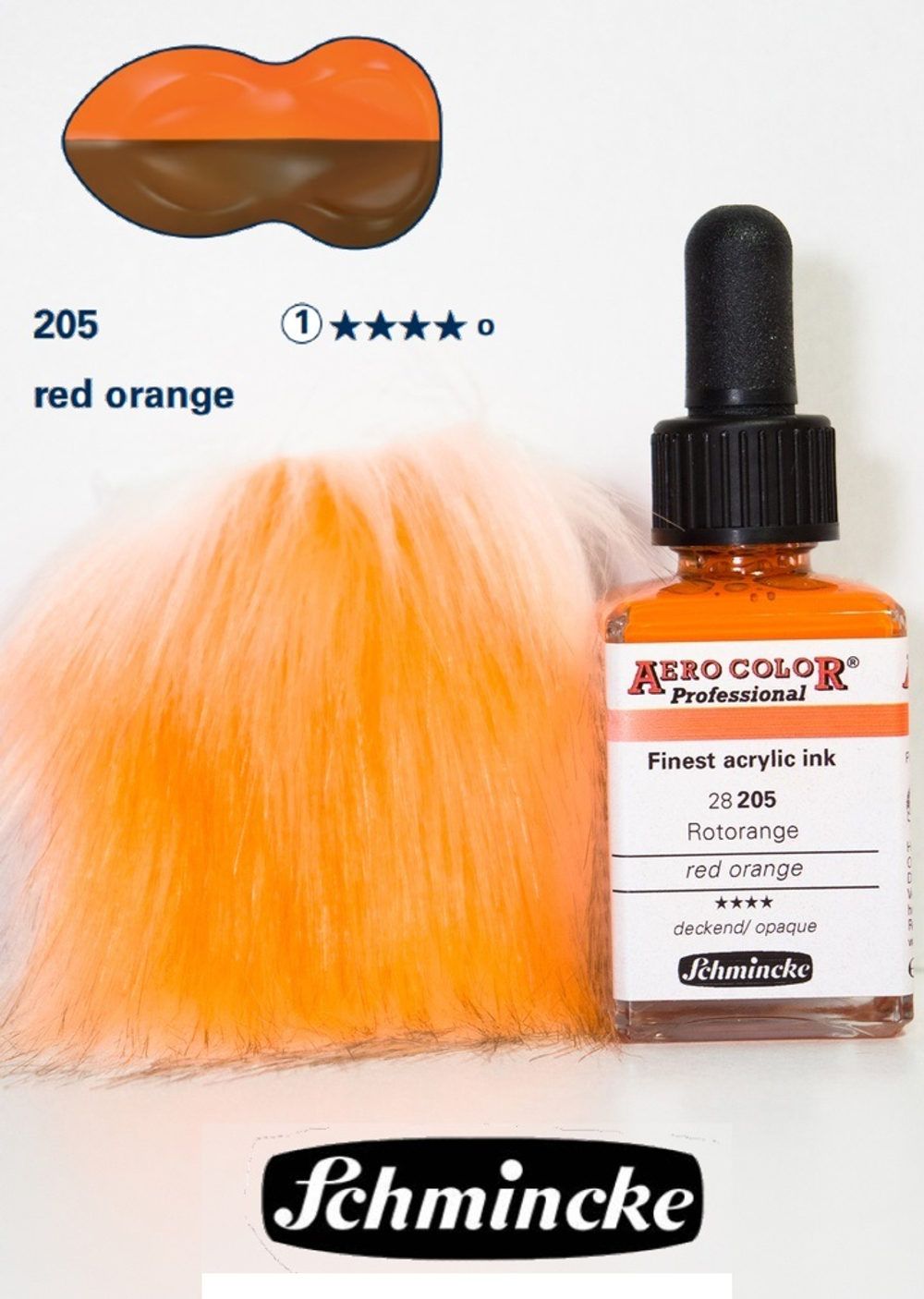 Краска акриловая Schmincke Red Orange, для аэрографии, 28 мл
