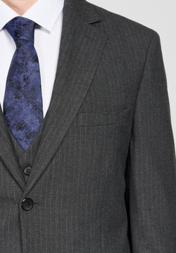 Мужской костюм тройка (темно-серый) В84