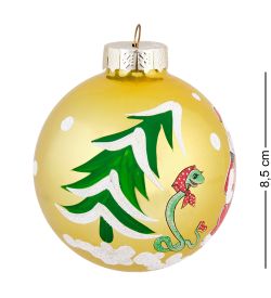 Элита НФШ-1714/2 Ел.украшение Шар «Дед Мороз со Змеей» 85 мм