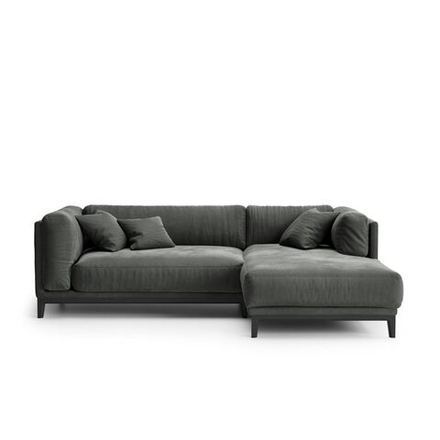 3-х местный нераскладной диван с кушеткой Case 923/910