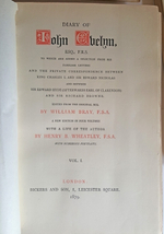 "Дневник Джона Эвелина. (Diary of John Evelyn) Tome 1, 2, 3" 1879 г.  Антикварная книга