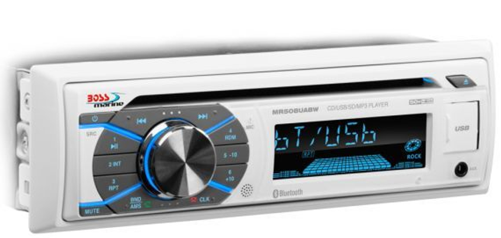 Магнитола Boss Audio Marine MR508UABW с Bluetooth, 50 Вт х5