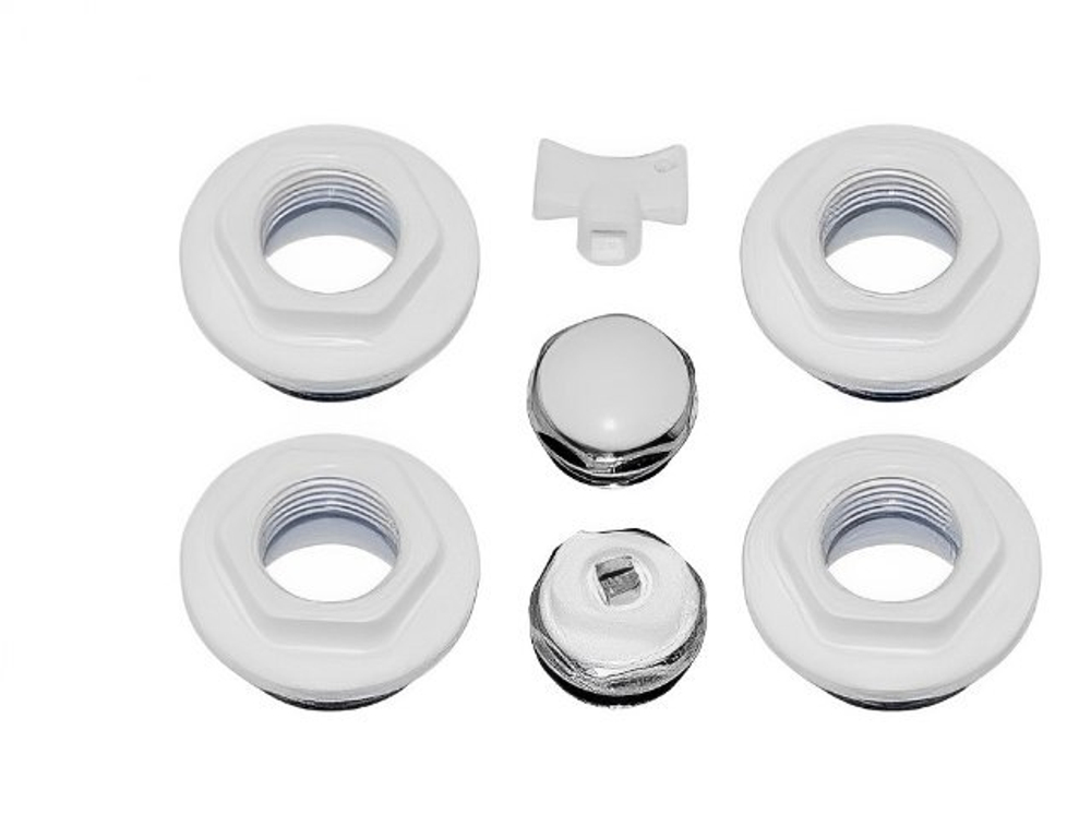 Комплект пробок для радиатора 3/4 без кронштейнов (никель)