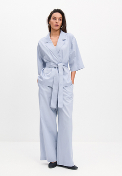 Рубашка с широким поясом из хлопка