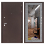 Дверь Входная Лабиринт CLASSIC антик медный С зеркалом 18 Бетон светлый