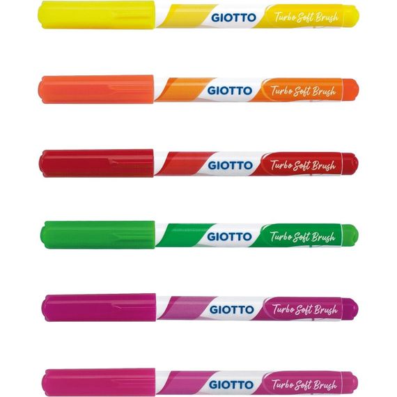 Flomaster \ Фломастер \Box 6 giotto fluo brush pen