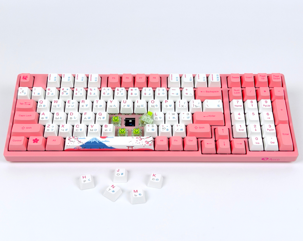 AKKO 3098B Doraemon Macaron  3 Modes RGB Hot Swap  Akko CS Jelly blue Switch,Cherry profile keycap