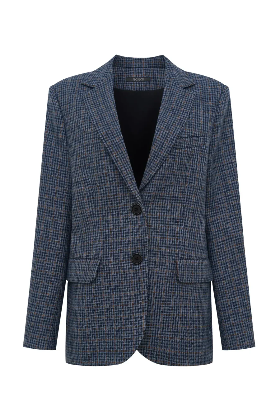 Жакет в клетку, Синий
