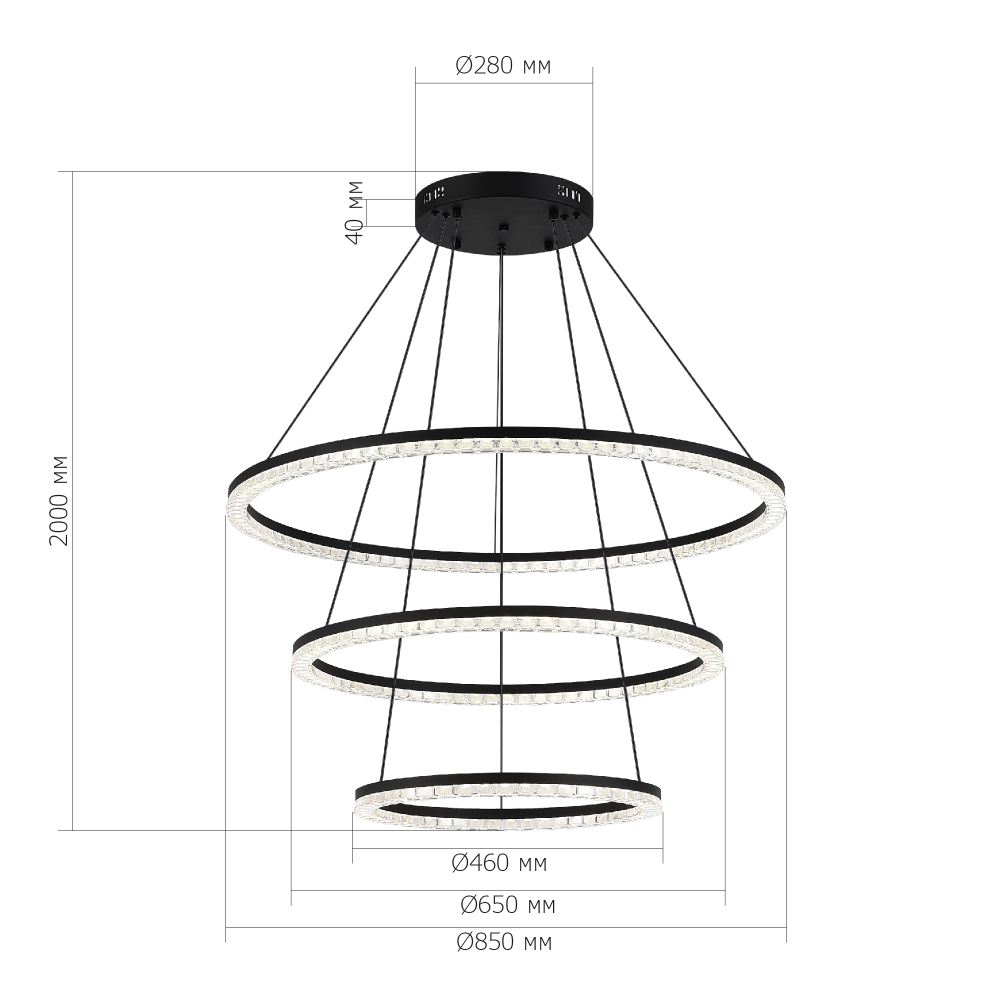 Светильник подвесной EUCLIDICS LED 130W 4000K