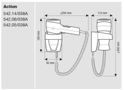 Настенный фен Valera Action Super Plus 1600 White (542.06/038A)