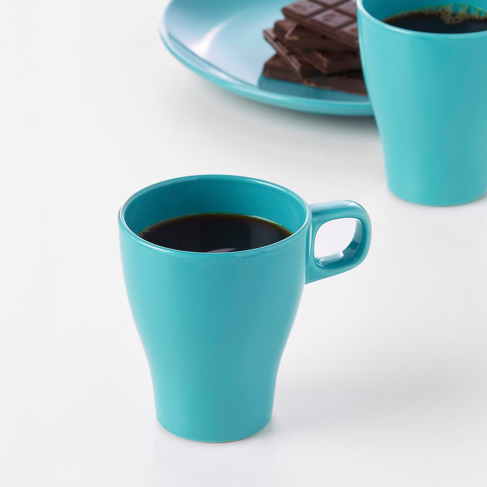 IKEA FÄRGRIK  (ИКЕА ФÄРГРИК)  -  Кружка, бирюзовый, 25 мл