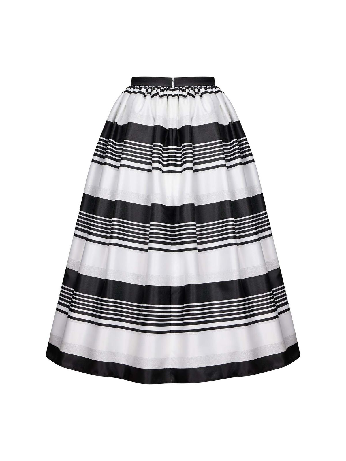 Пышная юбка миди из атласа