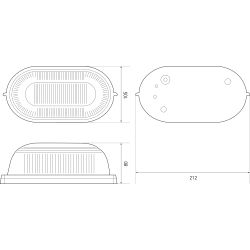 Светильник ЭРА НБП 04-60-001 Акватермо алюминий/стекло IP54 E27 max 60Вт 212х105 овал черный термостойкий