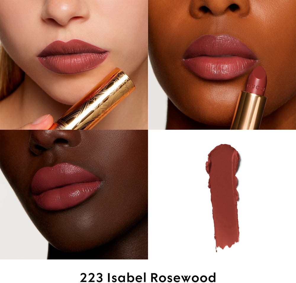 Gucci Gucci Beauty Rouge a Levres Satin Lipstick - Бархатная помада оттенок 223 Isabel Rosewood, 3 g