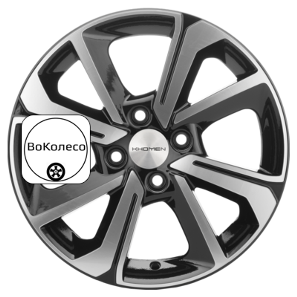 6x15/4x100 ET48 D54,1 KHW1501 (Rio/Solaris) Black-FP Khomen Wheels