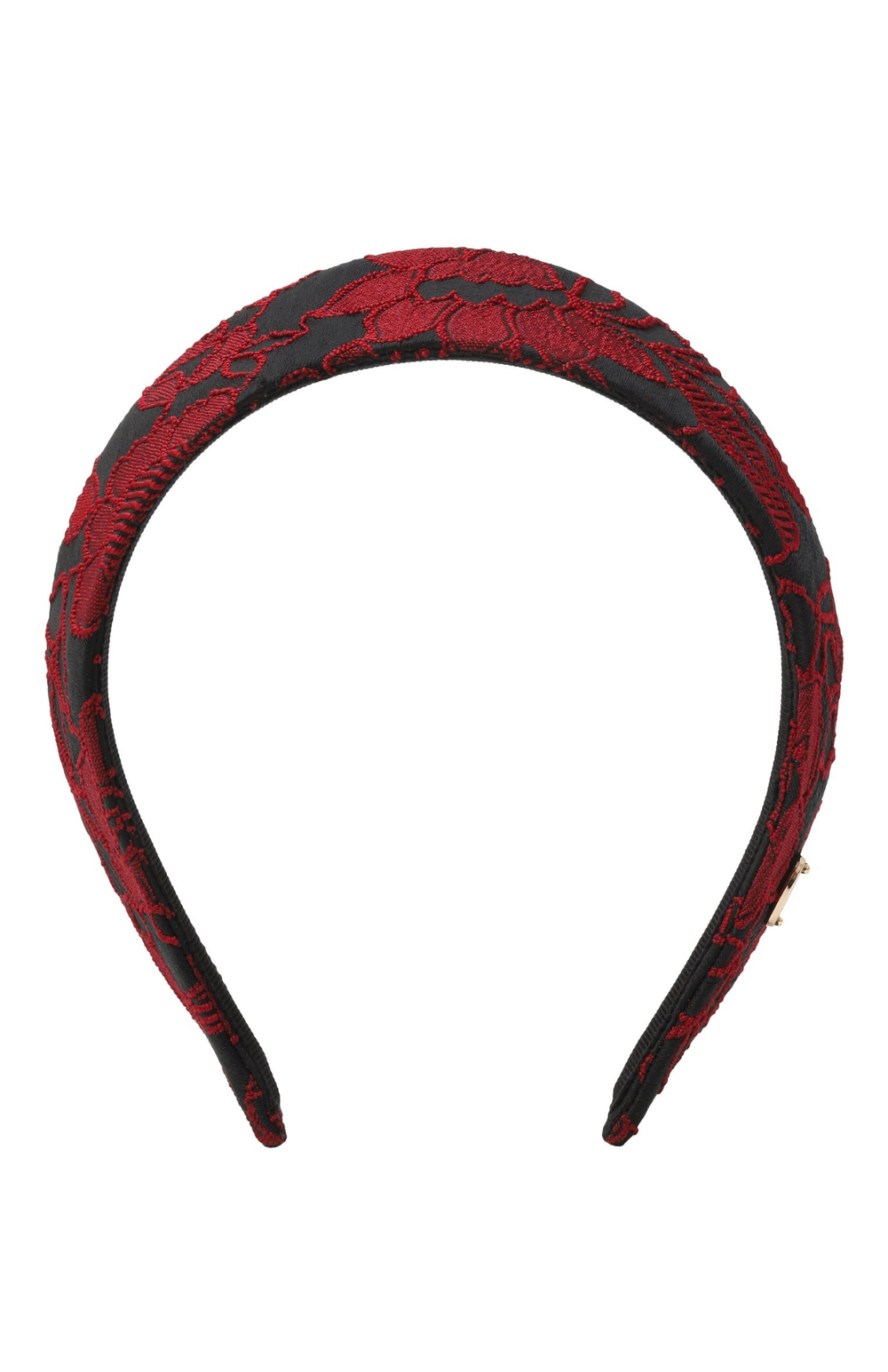 Кокошник из черно-красного жаккарда