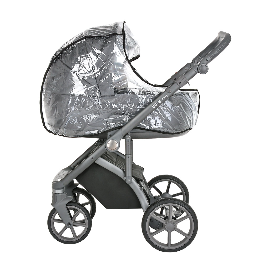 Детская коляска Roan Bass Next Кожа 2 в 1 RN083/1 Graphite Pearl