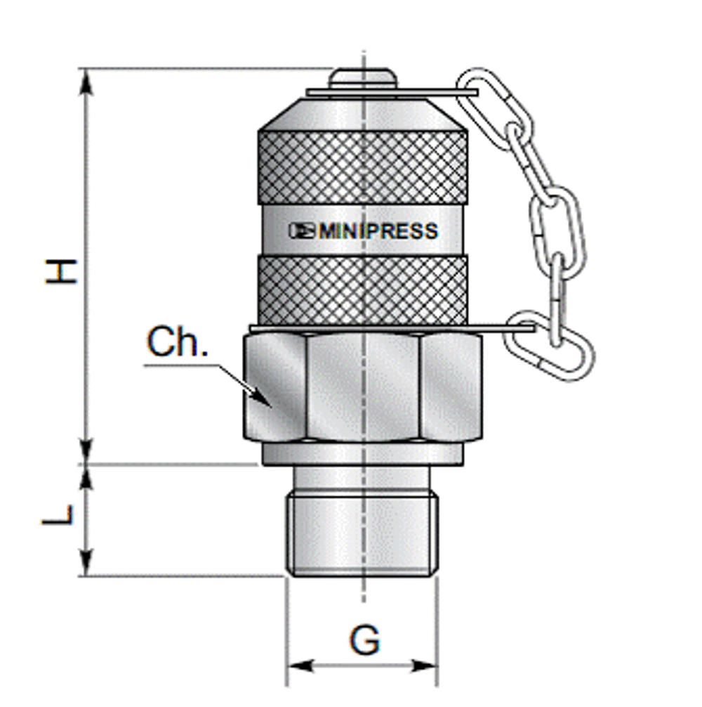 КТ 16x1.5 - BSP (Ш) 1/4 flat face (металл.-пластик.)