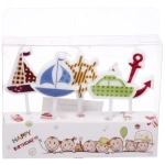 Свечи для торта «Морские приключения» (набор 5 шт) 8 см