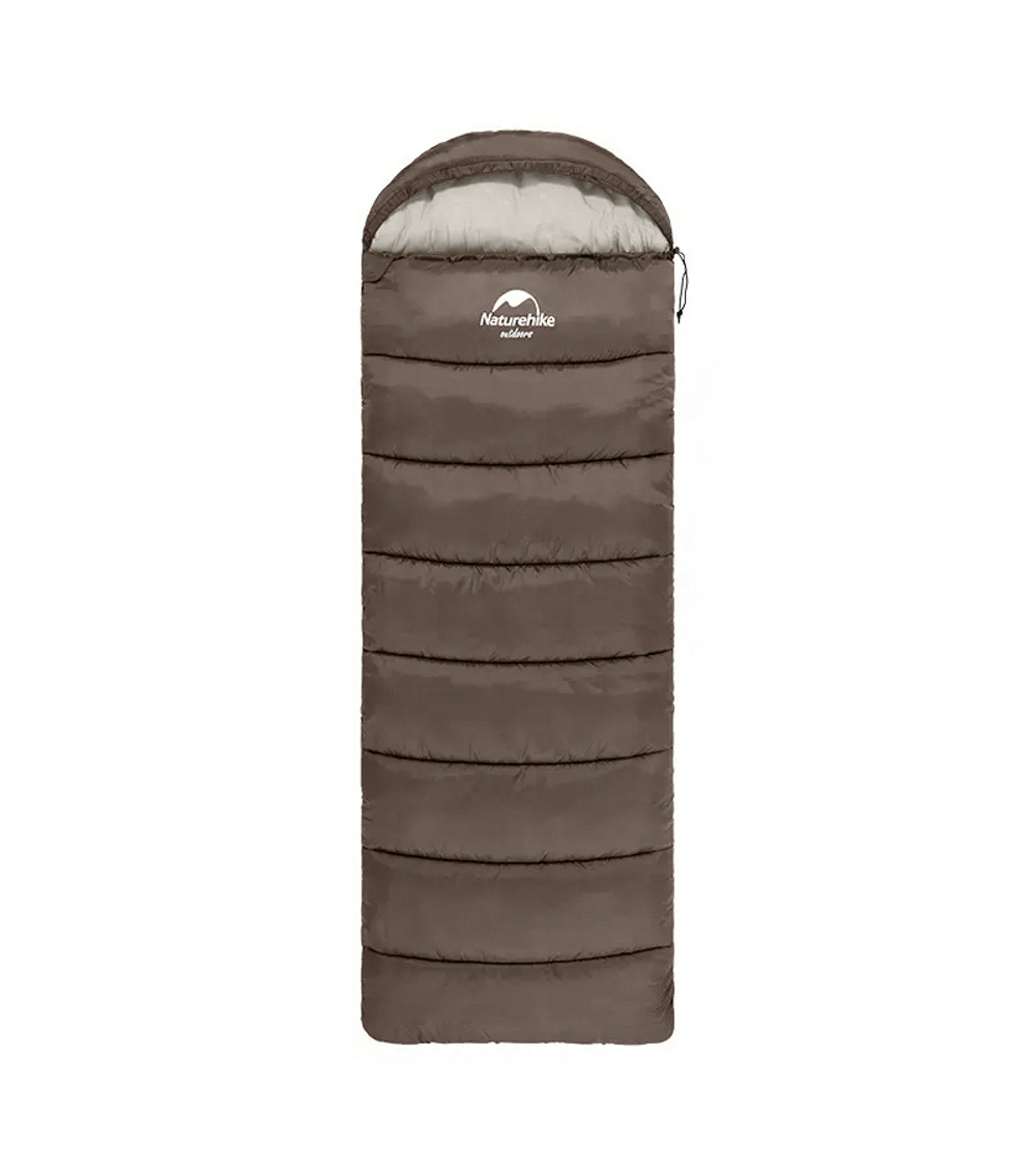 Мешок спальный Naturehike U250, (190х30)х75 см, (правый) (ТК: +6C), коричневый