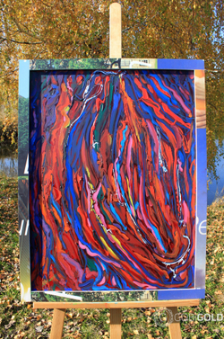 Картина ручной работы "НАДЕЖДА" (абстракция) - 2-х сторонняя