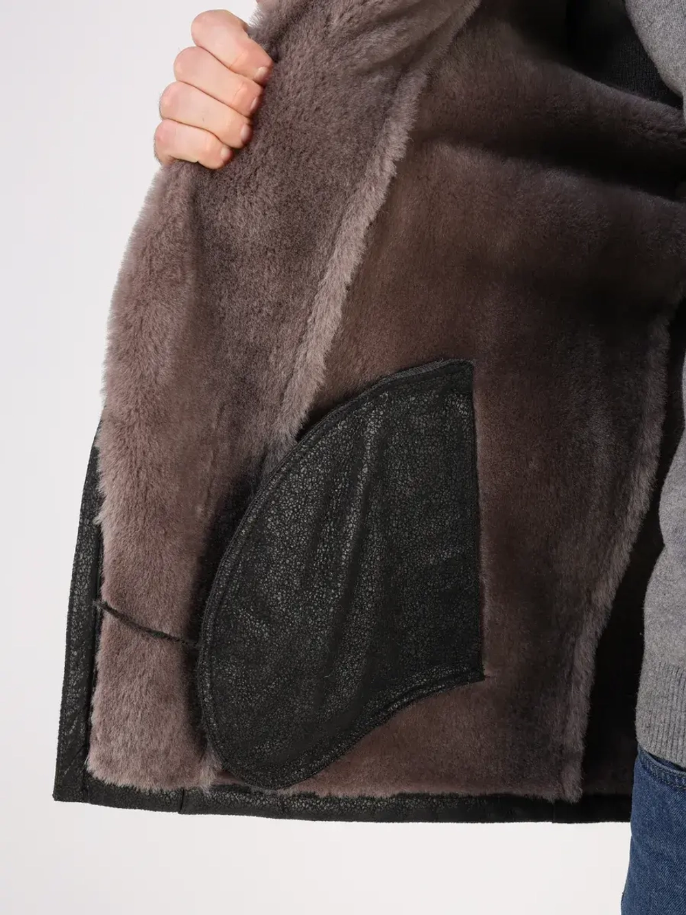 Дубленка зимняя натуральная куртка косуха