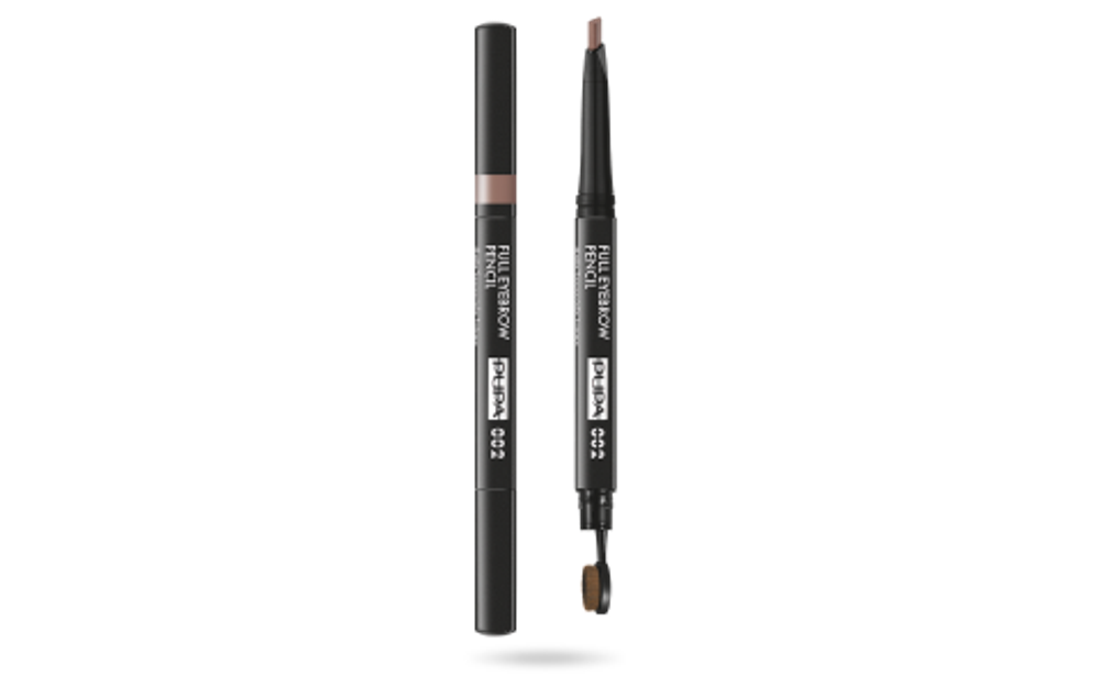 Pupa Карандаш для бровей Full Eyebrow Pencil, автоматический, с мгновенным эффектом заполнения, тон №002, Коричневый, 0,2 гр