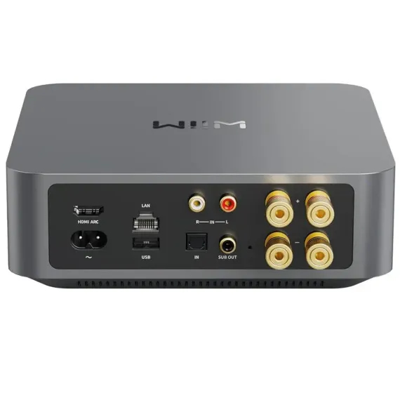 Amphion Argon1 Walnut + WiiM AMP Space Gray + AudioQuest SLIP-DB 14/2