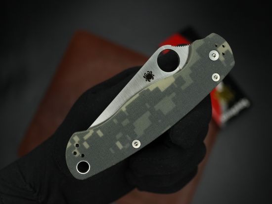 Складной нож Spyderco ParaMilitary 2 C81GPCMO2 c клинком из стали CPM-S45VN, рукоять G10