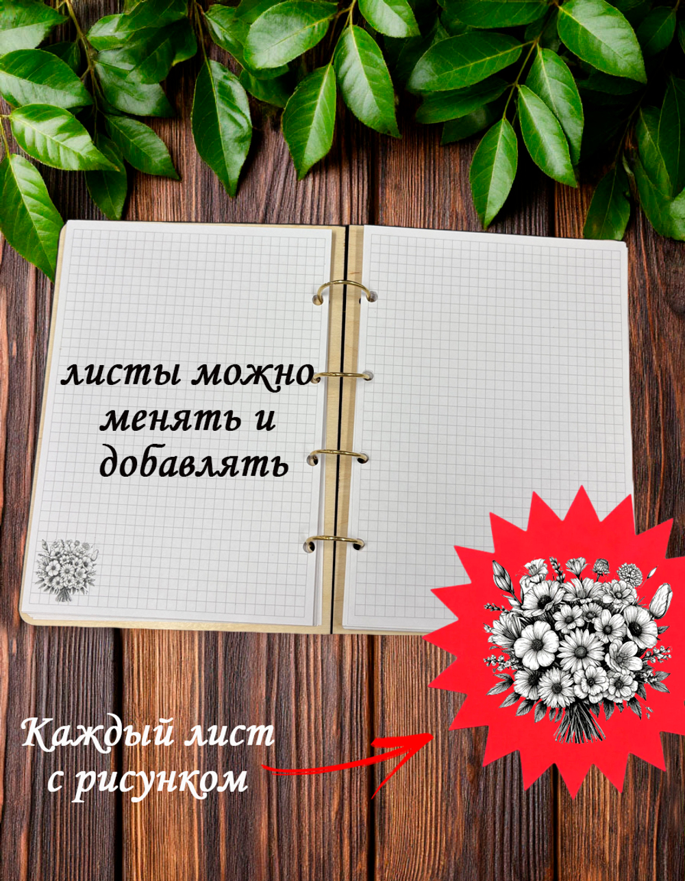 Блокнот "ЗАПИСКИ ФЛОРИСТА"
