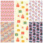 Бумага упаковочная 70*100см 25 листов, микс 74