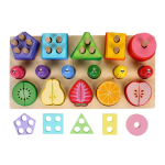 Развивающая игрушка 3 в 1 деревянная (2 вида сортер, рыбалка), коробка C-41638