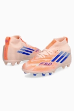Бутсы adidas F50 League Mid Женские FG/AG Junior - оранжевый