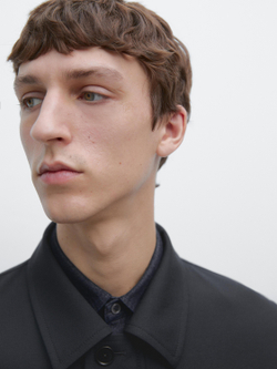 Massimo Dutti Куртка из шерсти, темно-синий