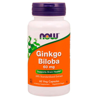 NOW Ginkgo Biloba 60 мг. (60 капс.) [M]