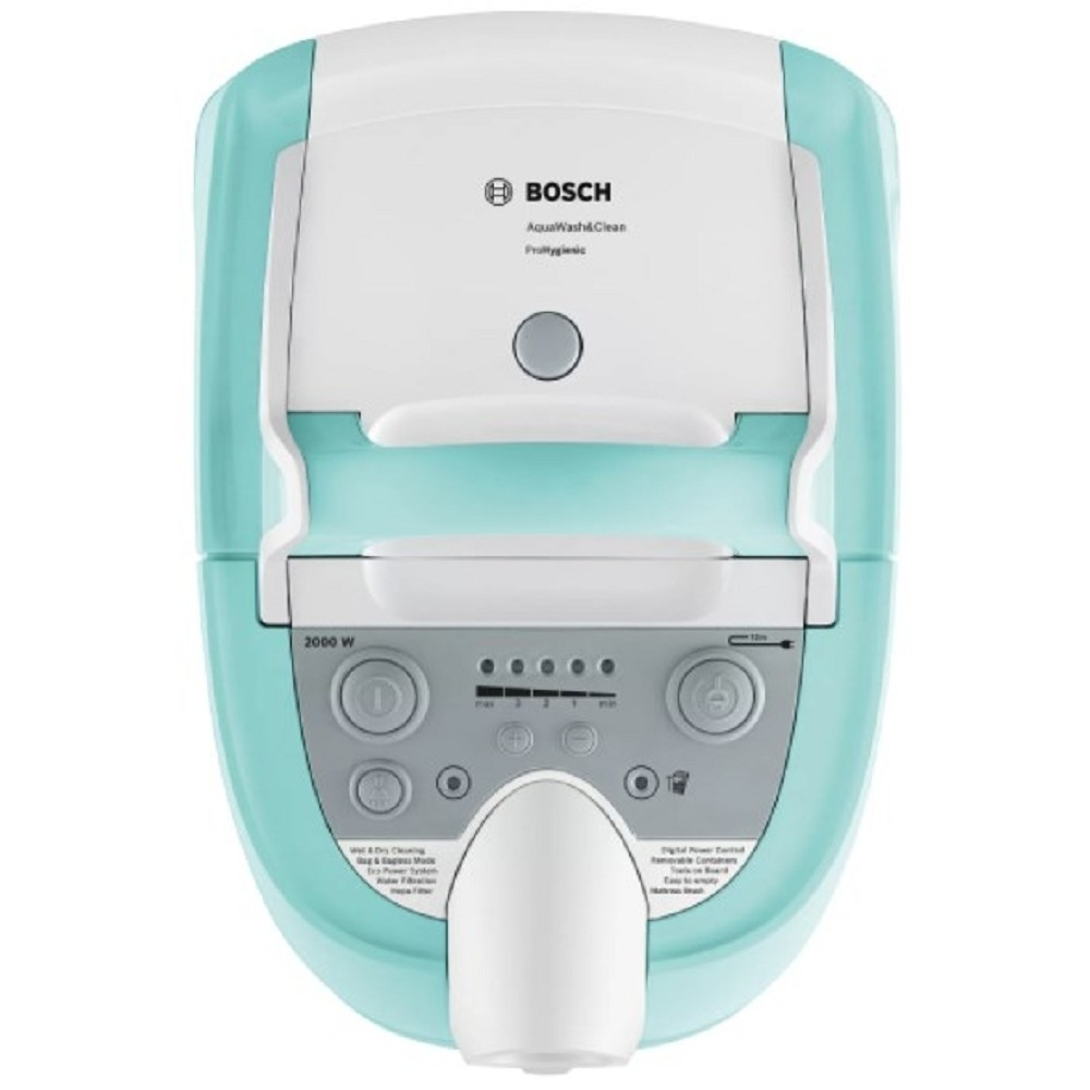 Пылесос BOSCH BWD420HYG Пылесос, контейнер, 2000 Вт, белый / голубой