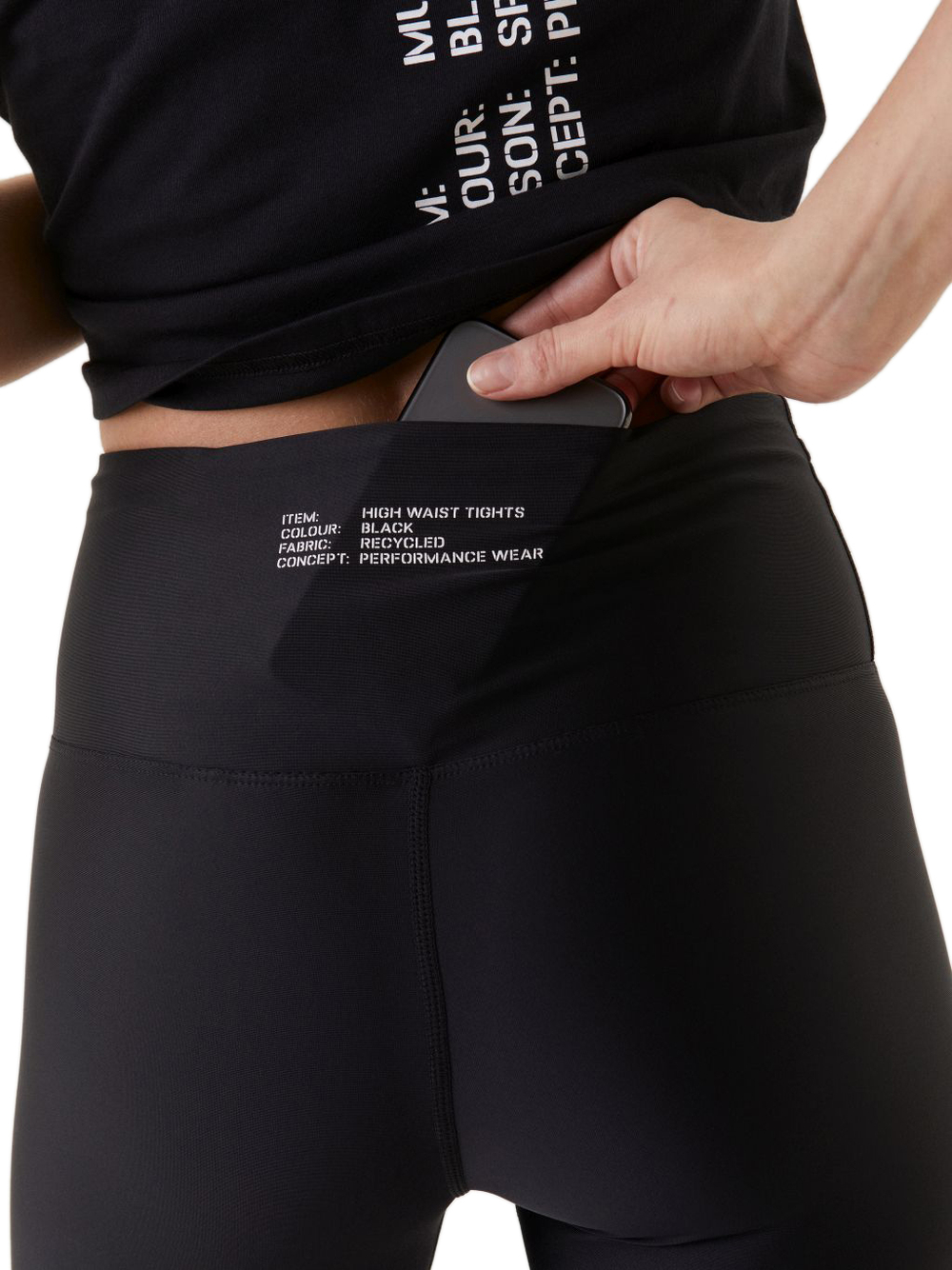 Леггинсы Bj_rn Borg Sthlm High Waist Solid Tights - Black