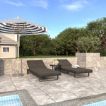 Шезлонг Ideal Patio КОСТА на колесах маренго - каркас карбон