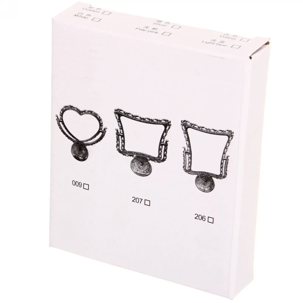 Зеркало настольное в пластиковой оправе «Версаль - Сердце», цвет розовый, двухстороннее, 21см