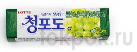 Жевательная резинка зеленый виноград Lotte Green Grape, 26 гр