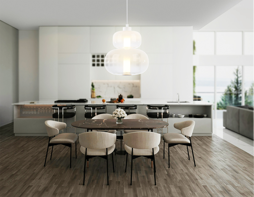 Светильник светодиодный подвесной LH11051 WH/CL белый/прозрачный 12W 3000K D230*265