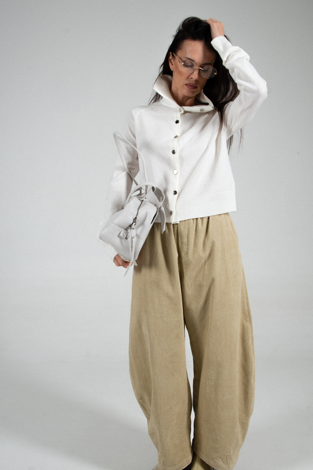 Брюки вельвет о-силуэта