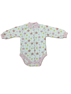 Боди с длинным рукавом на кнопках из футера (100% хлопок с начесом) на рост 74 см